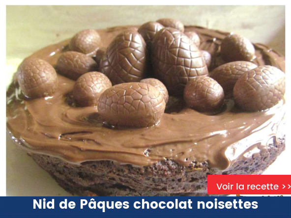 Nid de Pâques chocolat noisettes